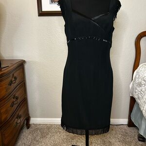 Price Roman Vintage  Black Sleeveless Sweetheart Mini Dress Size 10